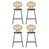 NNEDSZ Artiss 4x Bar Stools PU Leather Stools Brown