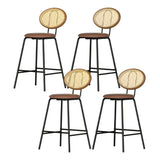 NNEDSZ Artiss 4x Bar Stools PU Leather Stools Brown