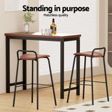 NNEDSZ 2x Artiss Bar Stools Kitchen Counter Stools Metal Brown