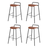 NNEDSZ 4x Artiss Bar Stools Kitchen Counter Dining Chair Metal Brown