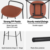 NNEDSZ 4x Artiss Bar Stools Kitchen Counter Dining Chair Metal Brown