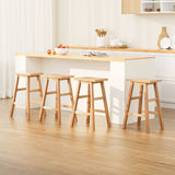 NNEDSZ Artiss 4x Bar Stools Kitchen Chairs Wooden Nature