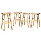 NNEDSZ Artiss 4x Bar Stools Kitchen Chairs Wooden Nature