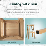 NNEDSZ Artiss 4x Bar Stools Kitchen Chairs Wooden Nature
