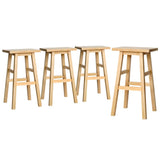 NNEDSZ Artiss 4x Bar Stools Kitchen Chairs Wooden Nature