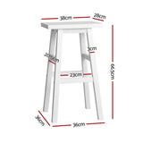 NNEDSZ Artiss 4x Bar Stools Kitchen Chairs Wooden White