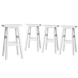 NNEDSZ Artiss 4x Bar Stools Kitchen Chairs Wooden White