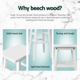 NNEDSZ Artiss 4x Bar Stools Kitchen Chairs Wooden White