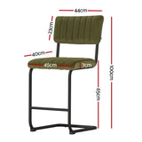 NNEDSZ 2x Bar Stools Velvet Chairs Green