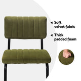 NNEDSZ 2x Bar Stools Velvet Chairs Green