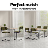 NNEDSZ 2x Bar Stools Velvet Chairs Green