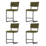 NNEDSZ Artiss 4x Bar Stools Velvet Chairs Green