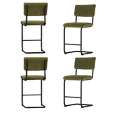 NNEDSZ Artiss 4x Bar Stools Velvet Chairs Green