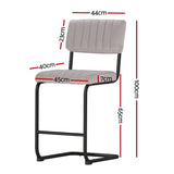 NNEDSZ Artiss 4x Bar Stools Velvet Chairs Grey