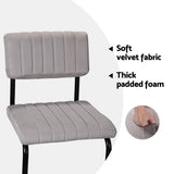 NNEDSZ Artiss 4x Bar Stools Velvet Chairs Grey