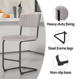NNEDSZ Artiss 4x Bar Stools Velvet Chairs Grey