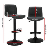 NNEDSZ Artiss 2x Bar Stools Kitchen Swivel Bar Stool Gas Lift Chairs Barstools Black
