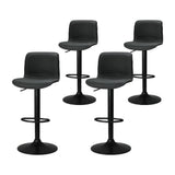NNEDSZ Artiss 4x Bar Stools Kitchen Swivel Gas Lift Chairs Black