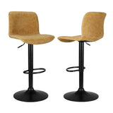 NNEDSZ Artiss 4x Bar Stools Kitchen Swivel Gas Lift Chairs Brown