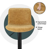 NNEDSZ Artiss 4x Bar Stools Kitchen Swivel Gas Lift Chairs Brown