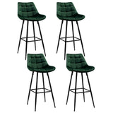 NNEDSZ Artiss 4x Bar Stools Velvet Chairs Green