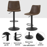 NNEDSZ Artiss 4x Bar Stools Vintage Leather Swivel Gas Lift Brown