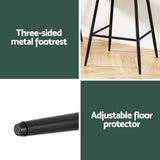 Artiss 4x Bar Stools Kitchen Dining Chair Counter Stool Tub Velvet Metal Green