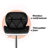 NNEDSZ Artiss 4x Bar Stools Gas Lift Padded Leather Black & White