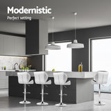 NNEDSZ Artiss 4x Bar Stools Gas Lift Padded Leather Black & White
