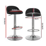 NNEDSZ Artiss 4x Bar Stools PU Leather Gas Lift Black