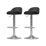 NNEDSZ Artiss 4x Bar Stools PU Leather Gas Lift Black