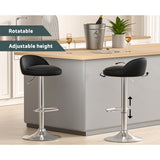 NNEDSZ Artiss 4x Bar Stools PU Leather Gas Lift Black