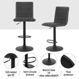 NNEDSZ Artiss 4x Bar Stools Gas Lift Vintage Leather Grey