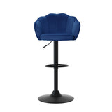 NNEDSZ Artiss 4x Bar Stools Gas Lift Velvet Blue