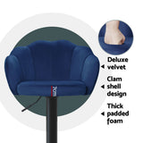 NNEDSZ Artiss 4x Bar Stools Gas Lift Velvet Blue