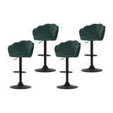 NNEDSZ Artiss 4x Bar Stools Gas Lift Velvet Green