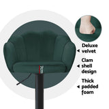NNEDSZ Artiss 4x Bar Stools Gas Lift Velvet Green