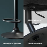 NNEDSZ Artiss 4x Bar Stools Gas Lift Vintage Leather Black