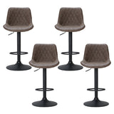 NNEDSZ Artiss 4x Bar Stools Gas Lift Vintage Leather Brown