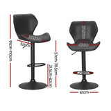 NNEDSZ Artiss 4x Bar Stools Vintage Leather Gas Lift Black
