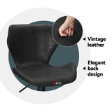 NNEDSZ Artiss 4x Bar Stools Vintage Leather Gas Lift Black
