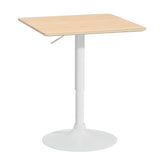NNEDSZ Bar Table Swivel Base Gas Lift Counter Dining Table 60CM Square Pine