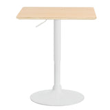 NNEDSZ Bar Table Swivel Base Gas Lift Counter Dining Table 60CM Square Pine