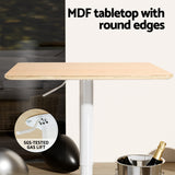 NNEDSZ Bar Table Swivel Base Gas Lift Counter Dining Table 60CM Square Pine
