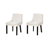 NNEDSZ Artiss Dining Chairs Set of 2 Corduroy Wooden Beige
