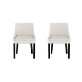 NNEDSZ Artiss Dining Chairs Set of 2 Corduroy Wooden Beige