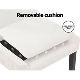 NNEDSZ Artiss Dining Chairs Set of 2 Corduroy Wooden Beige