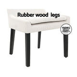 NNEDSZ Artiss Dining Chairs Set of 2 Corduroy Wooden Beige