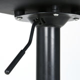 NNEDSZ 2x Bar Stools Padded Seat Gas Lift Black