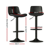 NNEDSZ Artiss 4x Bar Stools Padded Seat Gas Lift Black